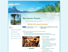 Tablet Screenshot of mauivacationparadise.com